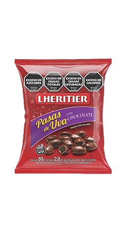 Pasas de uva con chocolate x80g.